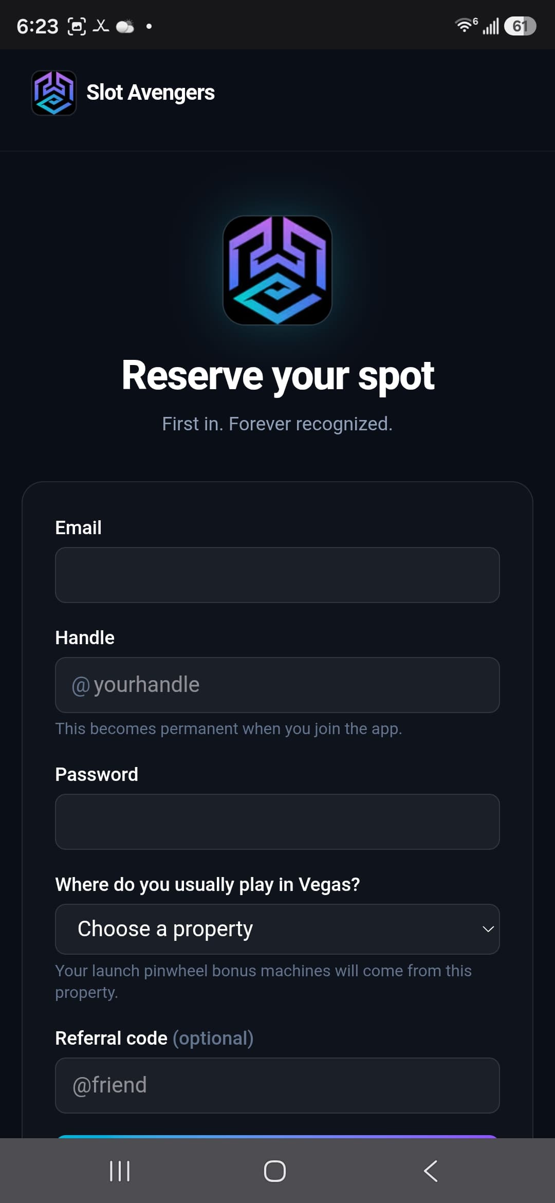 Slot Avengers app screen 3